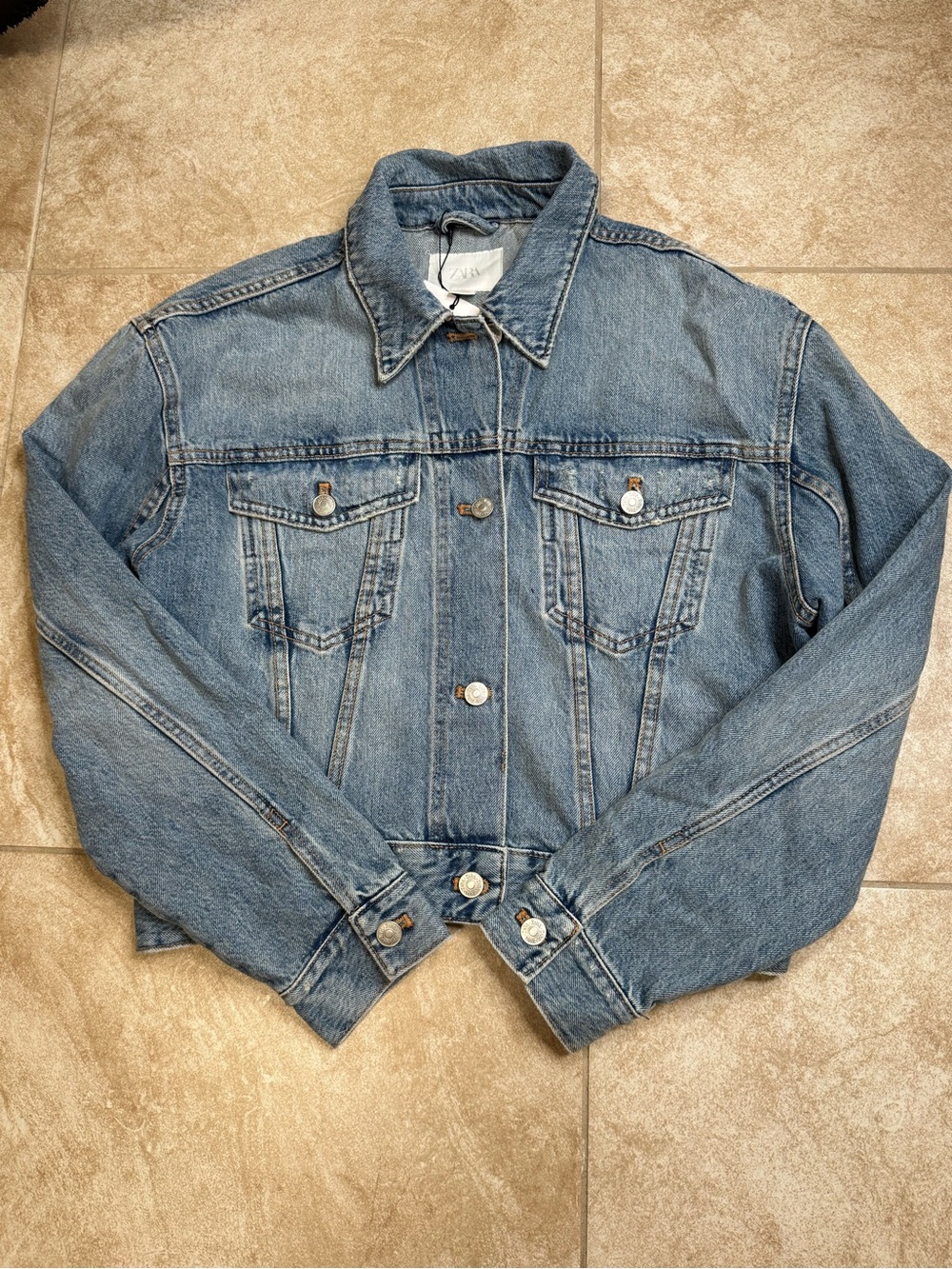 Zara Light Blue Denim Jean Jacket - Women's